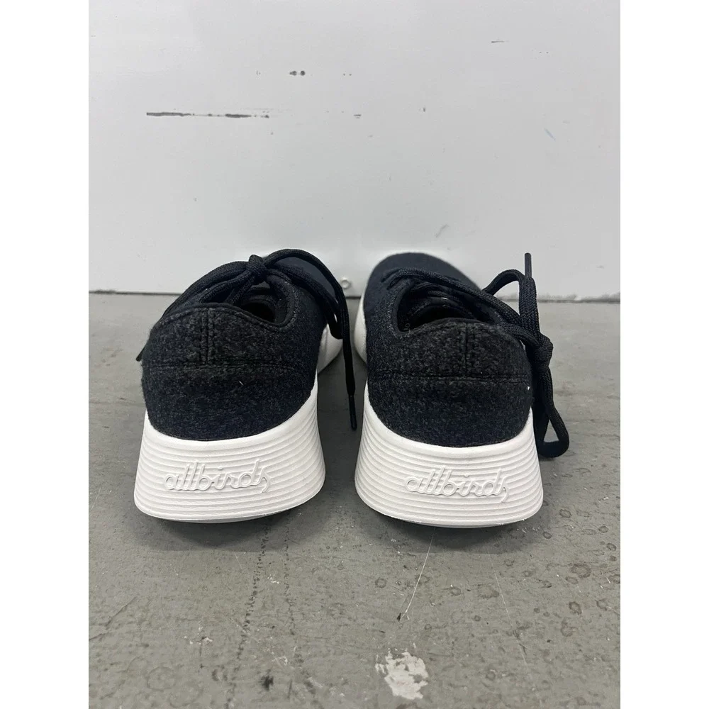 Allbirds Wool Runner 2 Mens Size 9 Black White Athletic Walking Shoes Sneakers
